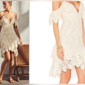 SAYLOR Dana White Lace Mini Dress